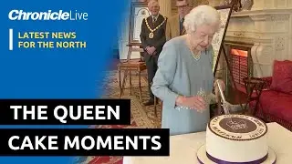 The Queen's funny moments when cutting cake
