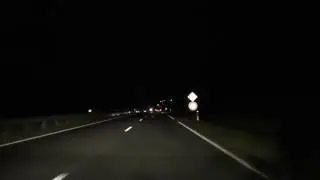 Night Drive On The D767 & N12 E50 Between Lannion & Guingamp, Brittany, France