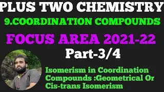 +2 Chemistry||Focus Area|9.Coordination Compounds|| Part- 3|| in Malayalam
