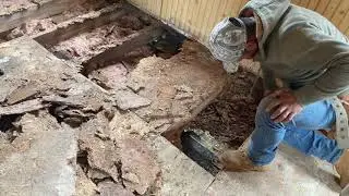 Mobile Home With Damaged Sub Floors They Didn't Fix Right!!!