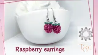 #77 Let's Bead Some Cute Raspberry Earrings! A Beaded Bead Tutorial by Tiszi