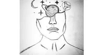 Be Kind in this judgemental world|Double meaning sketch|double meaning sketches|deep meaningful art