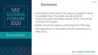 Important Performance Considerations When Moving SAS to a Public Cloud
