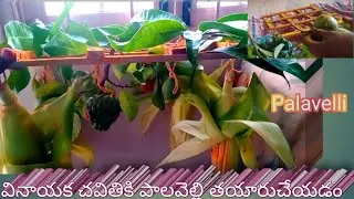 పాలవెల్లి తయారుచేయడం #palavelli How to make palavelli in telugu #palavelliforvinayakachavithi