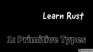 Learn Rust Programming Language. Lecture 1 Primitive Types