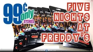 FIVE NIGHTS AT FREDDYS trading cards at the 99 cents only stores NOW!!! FNAF Freddy Fazbear