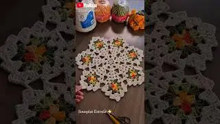 Sousplat Estrela 🌟 v&iacute;deo Aula dispon&iacute;vel no canal: Roger Croch&ecirc; 2 #crochet #croche #rogercroche