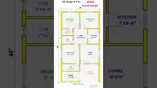 25x45 House plan #20x40 #housedesign #home #20x45 #homedesign #house #houseplan