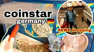 Coinstar Germany 🇩🇪 Change Small Coins to Paper Cash or Shop | REWE Shopping | Pinay in Germany