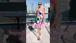 How to Style the Yeezy 350 v2 Carbon Beluga for summer #yeezy350 #yeezy #dress #summer #style
