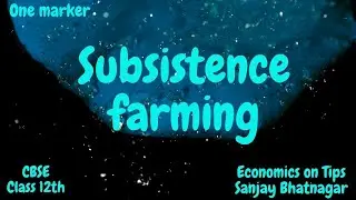 Subsistence farming-Class 12th-Indian economic development-#shorts #economics