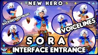 NEW HERO SORA INTERFACE AND VOICE LINES WITH BACKGROUND MUSIC 🌟 - MLBB 