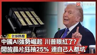 中國AI強勢崛起 連川普也眼紅？ 開放晶片狂抽25%利潤 連自己人都坑｜#寰宇新聞@globalnewstw
