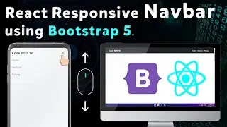 Responsive Navbar Using Bootstrap in React js | react js navbar bootstrap | React js navbar in Hindi