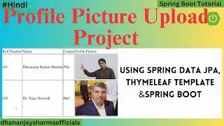#38 Profile Picture upload Project using Thymeleaf & MySQL in Spring Boot | Profile Image Uploading