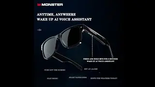 Monster S01 Wireless Intelligent Glasses Earphones Music Low Latency Noise Cancelling Headphones