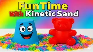 Satisfying Rainbow Kinetic Sand Starts with Playdoh & Cutting ASMR🌈Squish Kinetic Sand with @CTV295 
