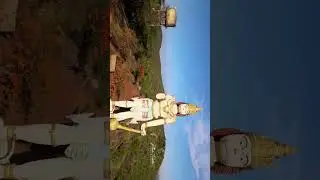 Bird view of Lord Hanuman statue and Ariel view of @Dhone video by @praveen