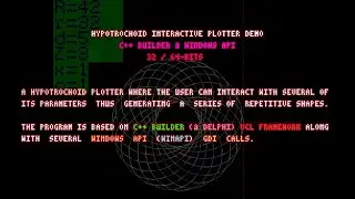 Hypotrochoid Interactive Plotter Demo (Source code) in C++ Builder VCL and WinAPI