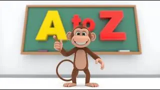 A to Z Alphabet Learning for Kids 🐵 | ABC with Monkey Teacher | Nursery Preschool