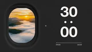 2 Hour Study With Me | 30/10 | Airplane Window Pomodoro Timer | Cabin White Noise