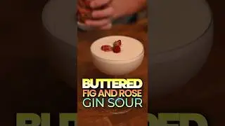 Buttered Fig And Rose Gin Sour #cocktails #bartender #bartending #mixology #barchemistry