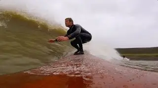 I surfed a longboard for the first time!