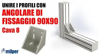 Utilizzare l'angolare di fissaggio 90x90 per unire i Profili Strutturali in Alluminio
