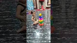 Roll ball toy for kids with  5 layer ball drop and roll swirling tower.