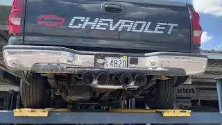 Silverado dual tips out the center