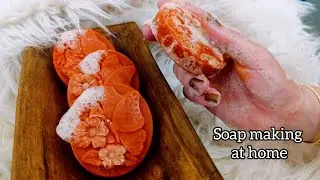 Herbal infused fresh aloe Vera gel soap Natural home made recipe#antiaging#makingsoap#skincare