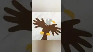Eagle Handprint Craft for Kids | Easy Paper Bird Craft | School Project DIY#EagleCraft