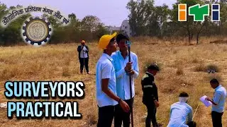 Chain & cross staff surveing practical | iti Aundh Pune