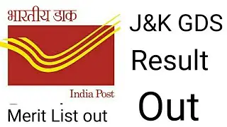 J&K GDS result Out 2020 ( 28 Sept )  || Jammu & Kashmir GDS Result 🔥🔥 Gram Dak sevak | Merit out 🔥🔥