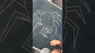 How to draw a spider 🕷️ 🦹&zwj;♀️ #easydrawing #drawing #spiderman #art