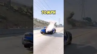 Bugatti Hits a Bollard at Insane Speeds 😳💥 #shorts #beamngdrive #beamng #carcrash #beamngcrashes