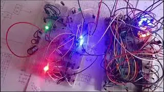 3 Bit counter using JK Flip-flops , Custom driver Circuit and LEDs