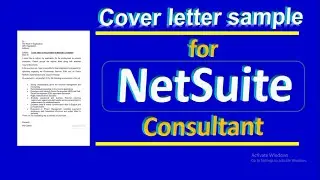 NetSuite Solution Consultant Cover Letter Sample - Netsuite Consultancy job letter format