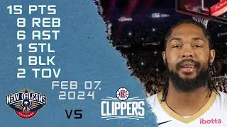 Brandon Ingram player Full Highlights vs CLIPPERS NBA Regular season game 07-02-2024
