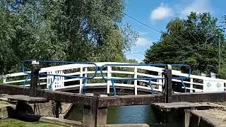 Papermill Lock Barge boat trip,entering a lock