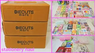 ASMR unboxing cute kawaii stationery items from diecutsmart ✨️💕 lot of new stationery 💖💗🦄🌈