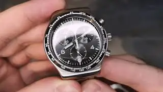 Swatch Irony Night Flight Quartz Black Dial Stainless Steel Men's Watch YVS444G