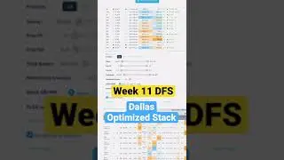 WEEK 11 FanDuel DFS - Dallas Optimized Stack