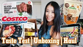 Costco Haul & Taste Test| JoJo's chocolate pumpkin spice bites, grass-fed beef sirloin, keto bars