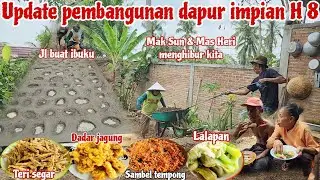 UPDATE PEMBANGUNAN DAPUR IMPIAN H8‼️Masak sambal tempong lalapan khas Banyuwangi buat pak Tukang