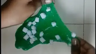 Glitter slime , jelly cube slime - satisfying slime videos