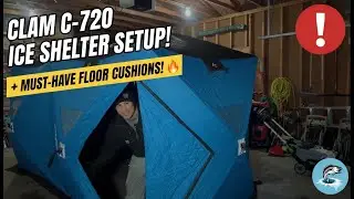 Ice Fishing Shelter Setup: Clam C 720 With Cushion Floor (Game Changer for Dad Adventures)