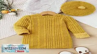 Baby Girls' 2pcs Yellow Textured Plush Fabric Dress With Shell Hat Elegant Review