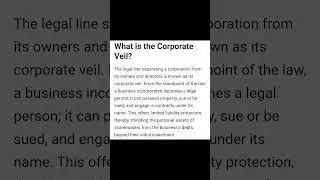 Corporate Veil #youtube #tranding
