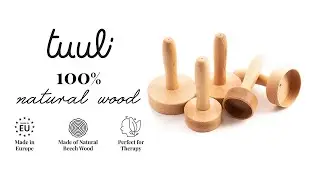 Wooden Massage Cup Set (5 pcs) &mdash; Beechwood Body Massage Cups in Mixed Sizes | Tuuli